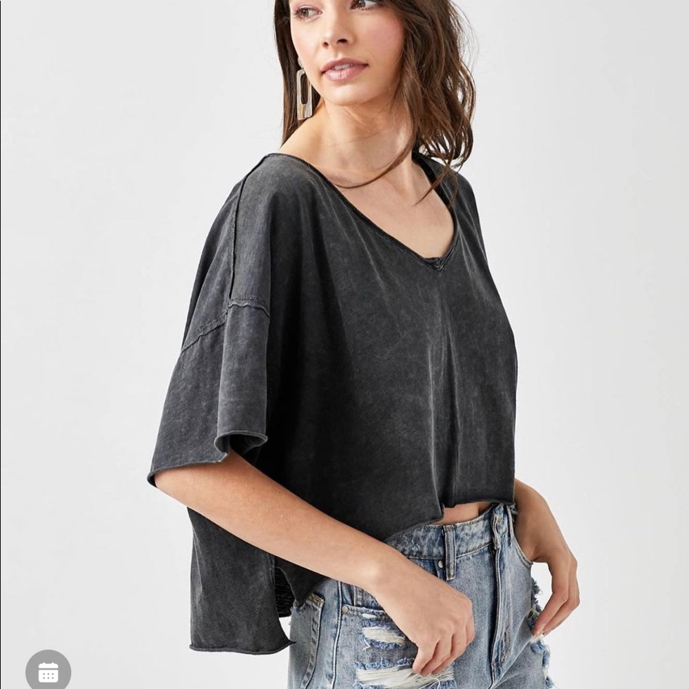 Mustard Seed Mineral Wash Crop Top